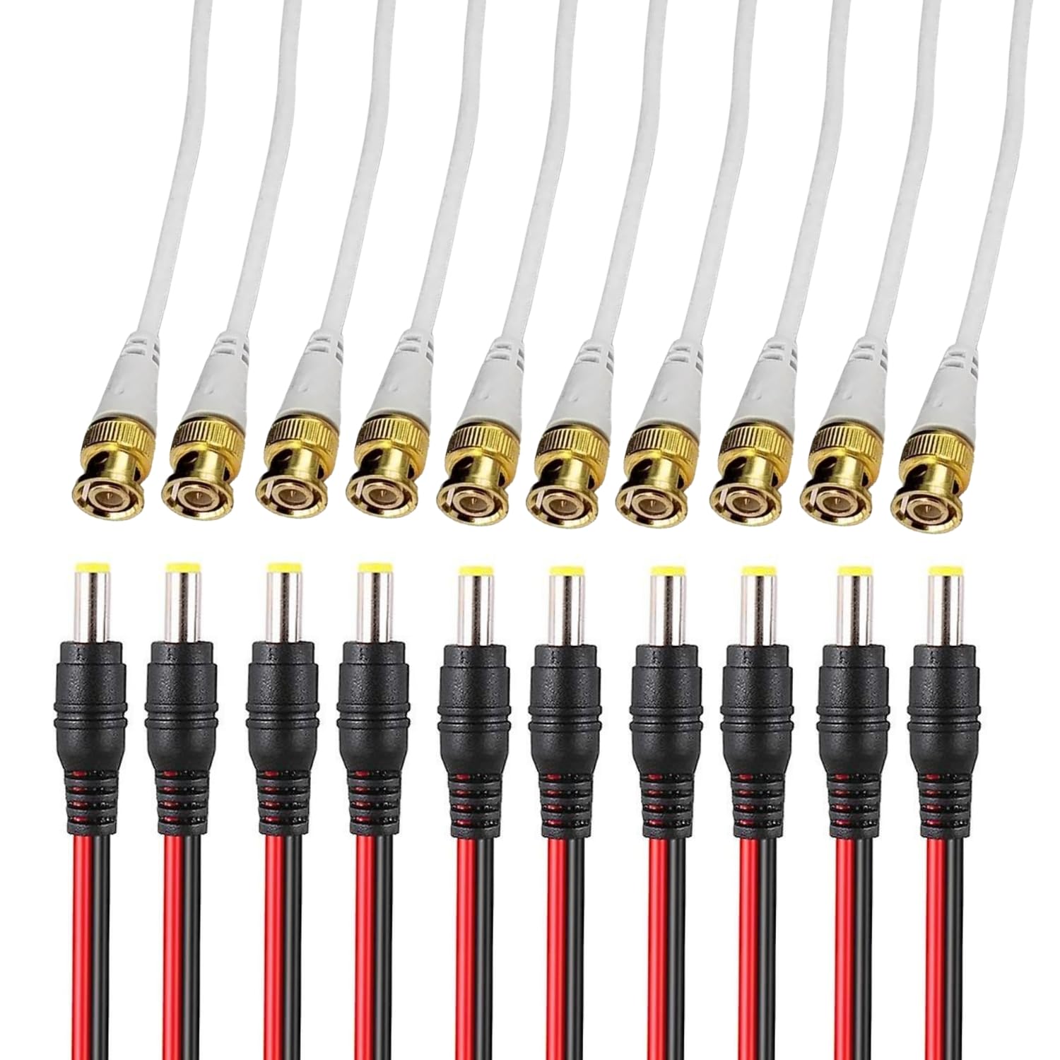 BNC Copper Cable with DC red pin-Pair of -10