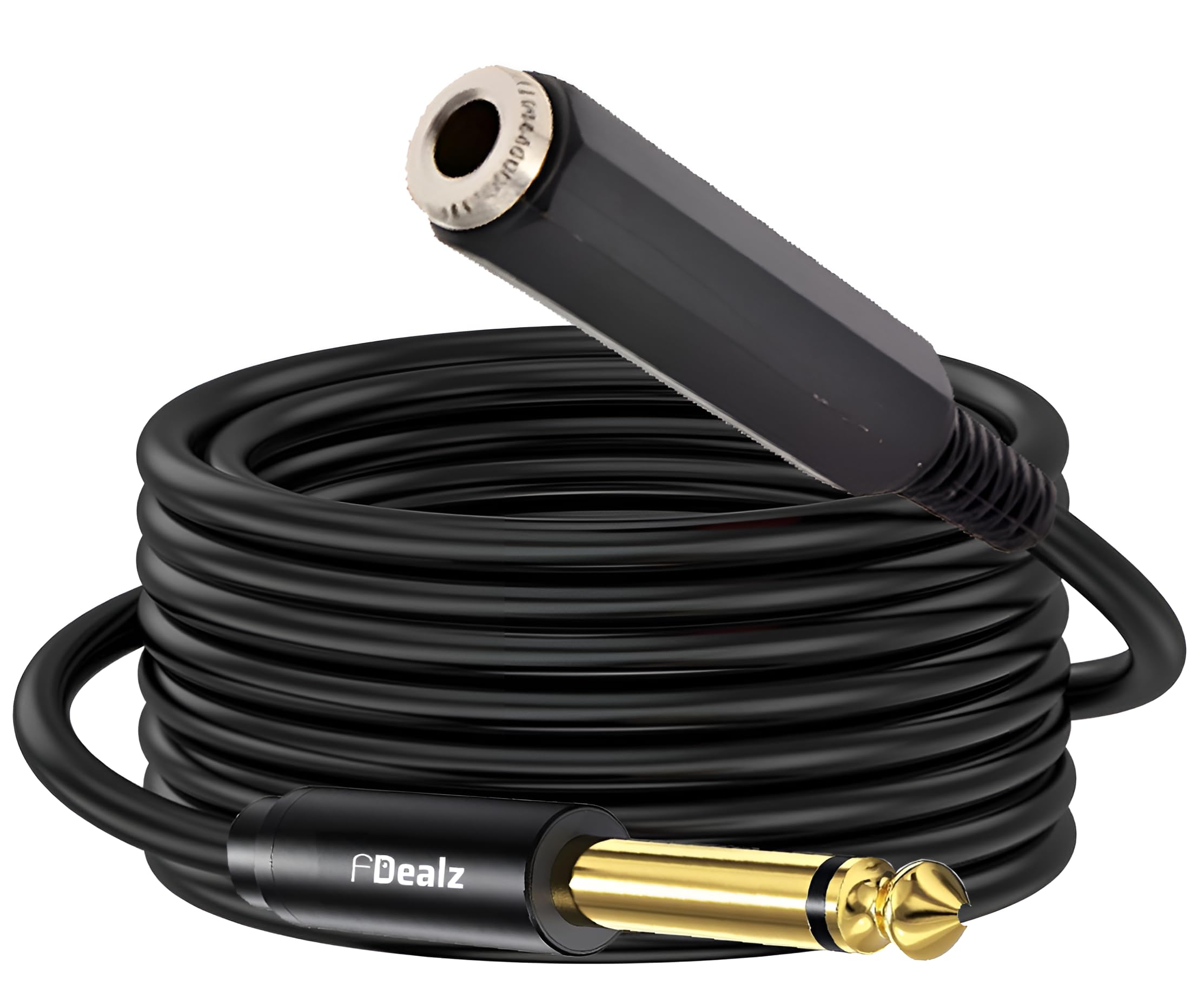 [ 1.5 Meter ] Mono 6.35 Male to 6.35 Female Cable 150CM, 1/4" to 1/4" TS Male to Female Cable, 6.35mm Mono Male to 6.35mm Mono Female Audio Cable for Amplifier, Speaker, Guitar