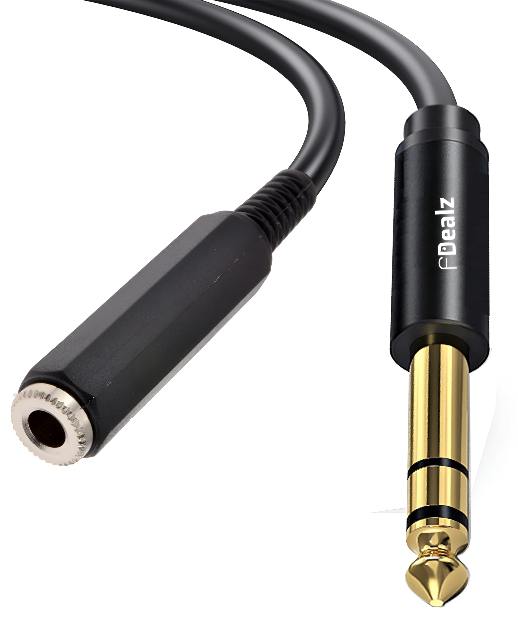 [ 1.5 Meter ] Mono 6.35 Male to 6.35 Female Cable 150CM, 1/4" to 1/4" TS Male to Female Cable, 6.35mm Mono Male to 6.35mm Mono Female Audio Cable for Amplifier, Speaker, Guitar