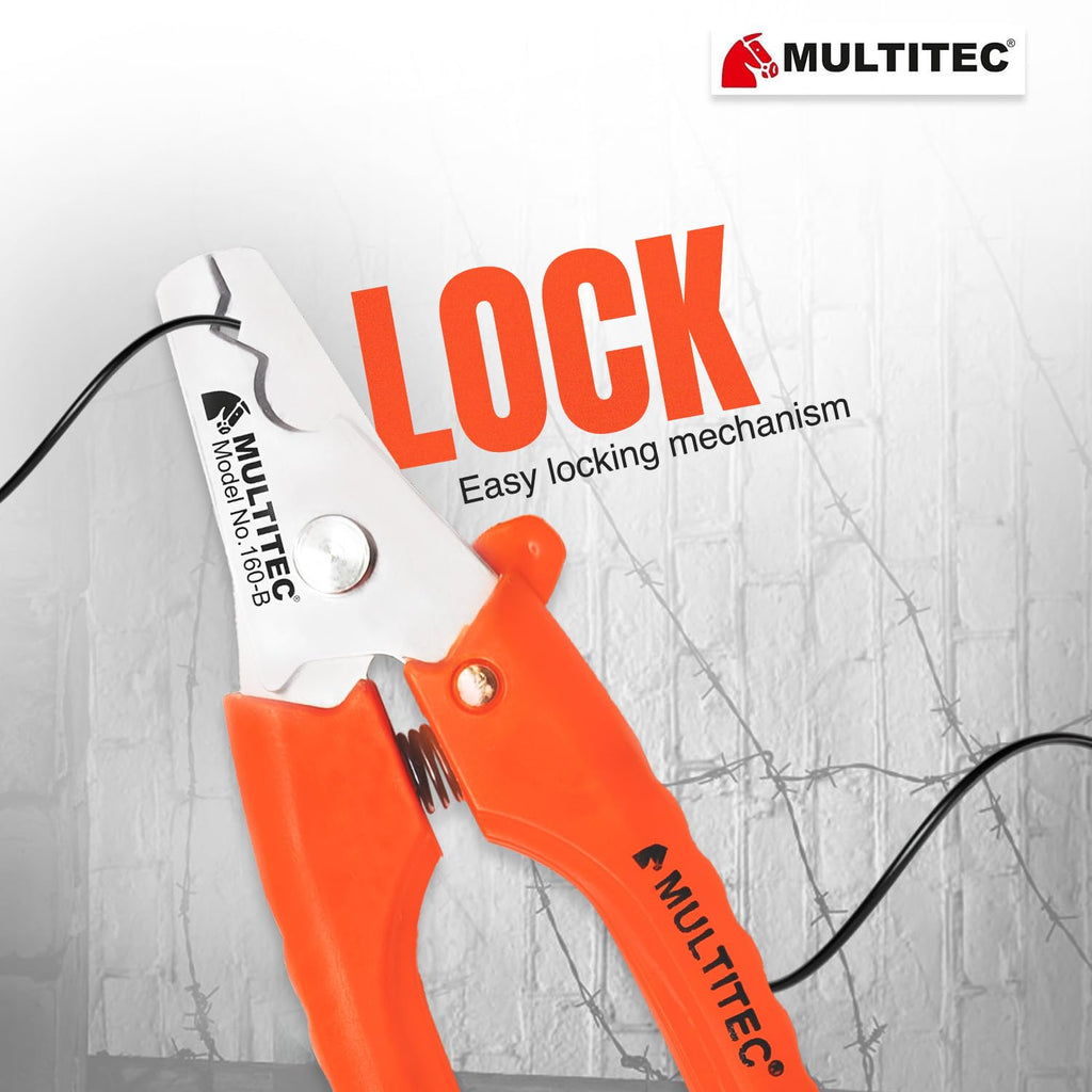 MULTITEC MT-02 Dx – Multifunction Copper Wire Stripper and Cutter | Ergonomic Grip | Strips 0.5mm² - 6mm² Solid Copper Wires | Electrical Maintenance Tool | Smooth Operation | Lightweight – 400g