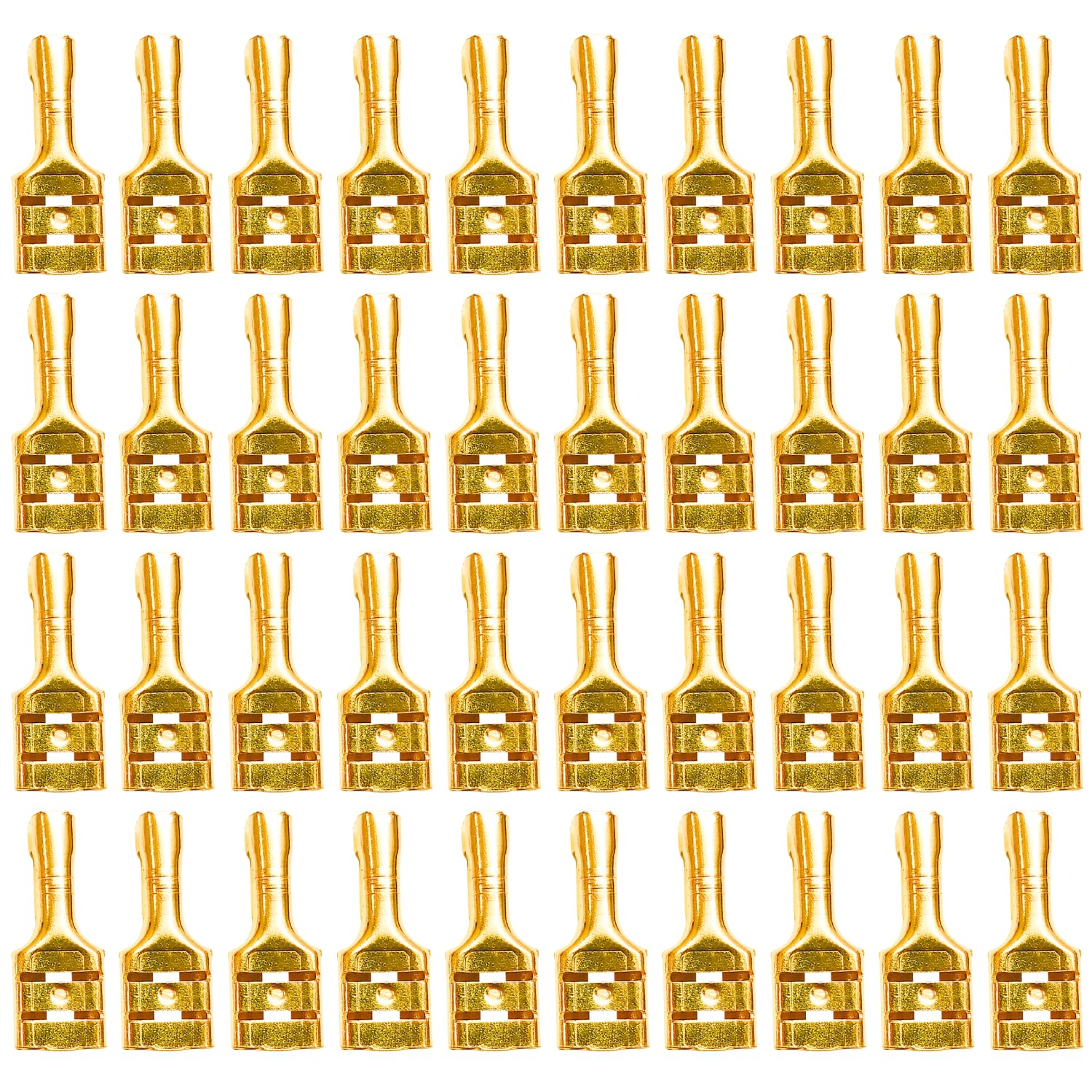 100Pcs 6mm Electrical Wire Cable Thimble Lugs: Reliable Crimp Terminal Female Spade Wire Connectors