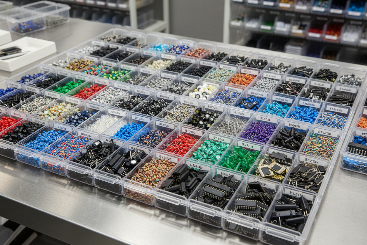 Electronics components in bulk